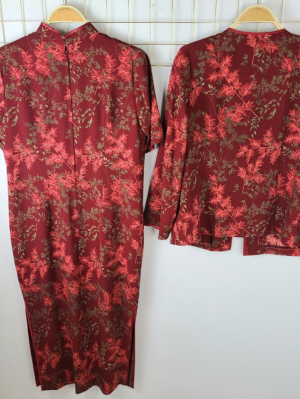 Shen Mei Qipao Style Vintage Dress Matching Jacket Set - Picture 3 of 9
